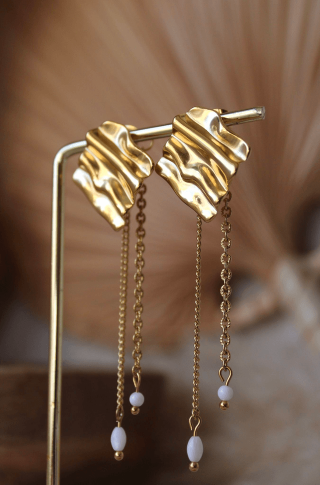 Boucles d’oreilles Onde nacrée 