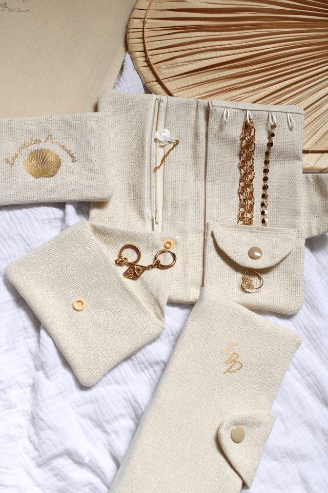 Pochette à bijoux artisanale - petite 