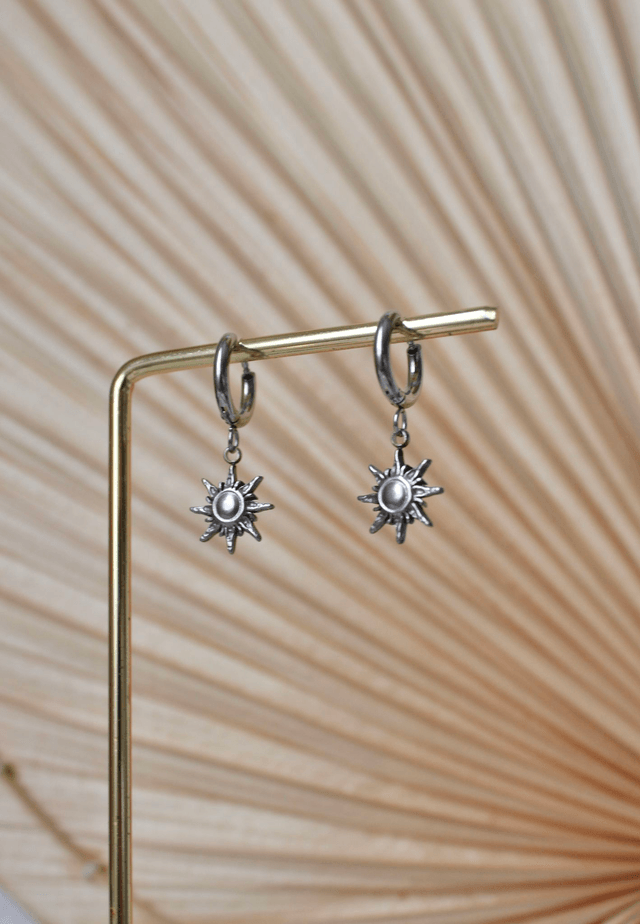 Boucles d’oreilles mini soleil - argenté 
