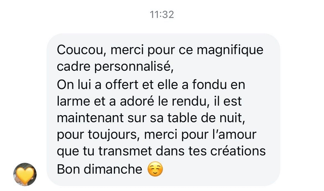 Cadre fleurs séchées petit personnalisé