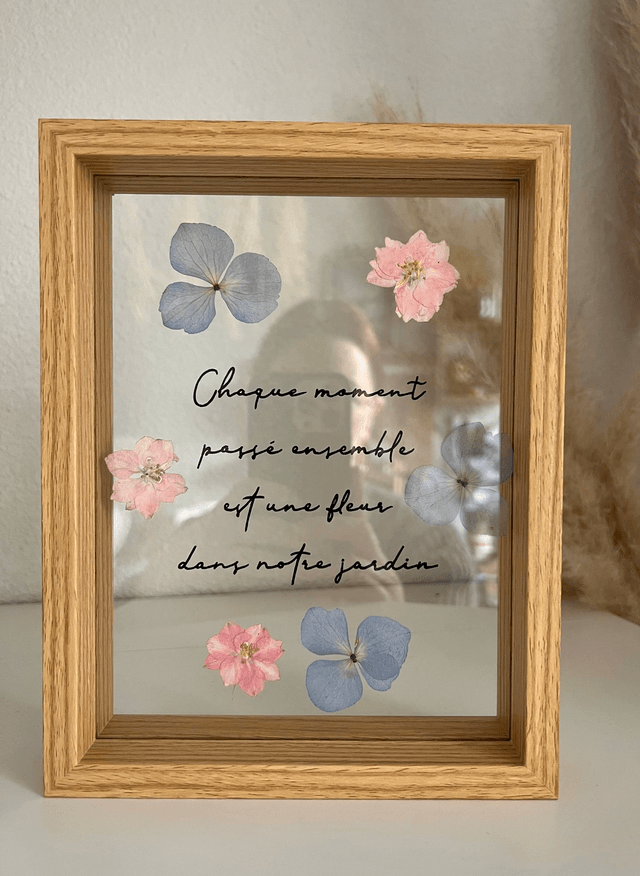 Cadre fleurs séchées petit personnalisé