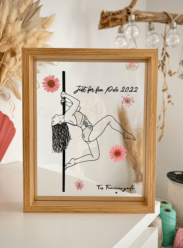 Cadre personnalisé avec fleurs séchées