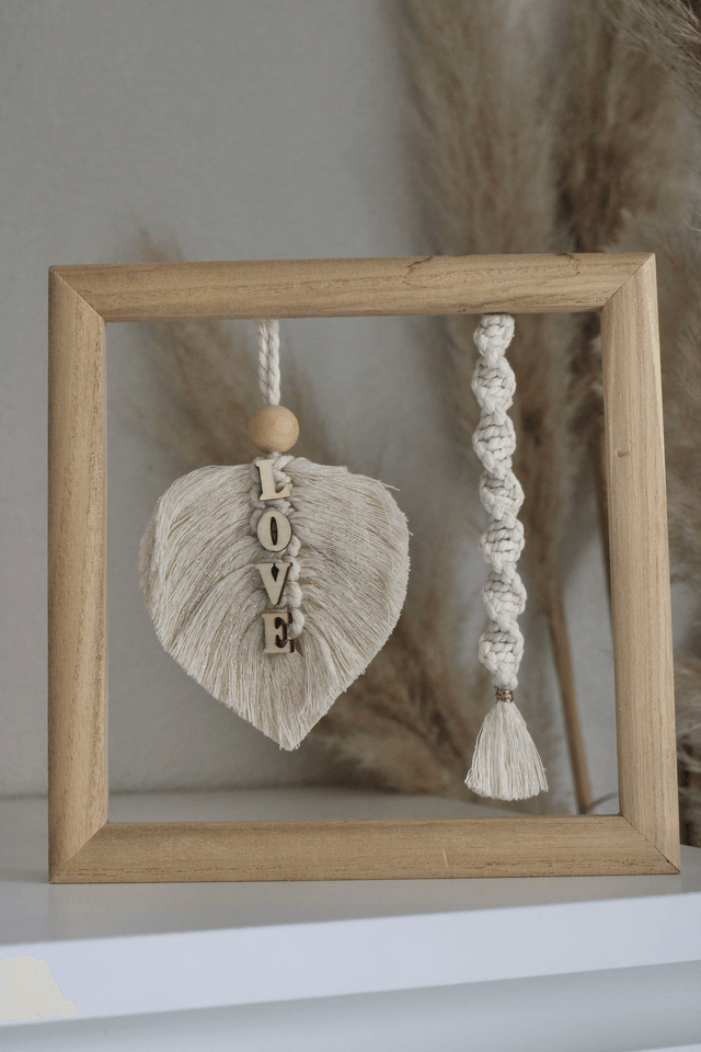 Cadre en macramé petit format personnalisable