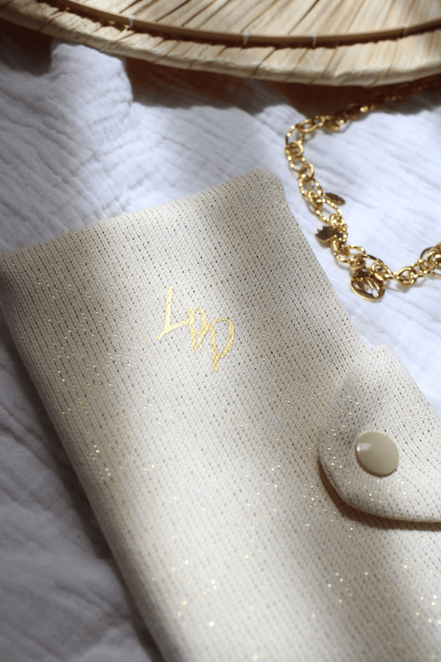 Pochette à bijoux artisanale - grande avec compartiments 
