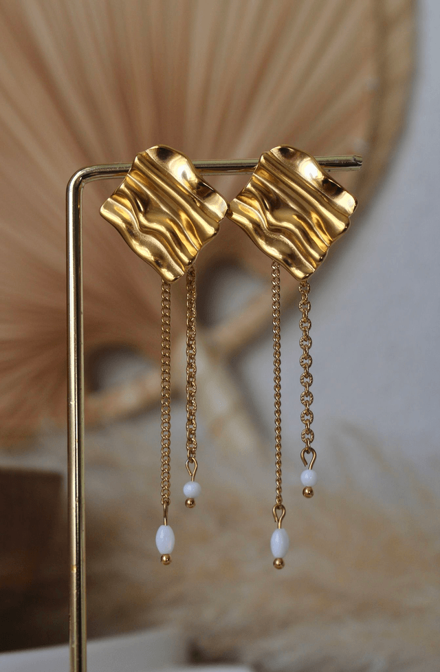 Boucles d’oreilles Onde nacrée 