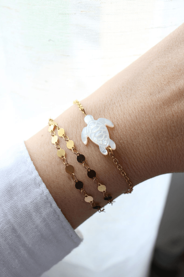 Bracelet tortue nacré 