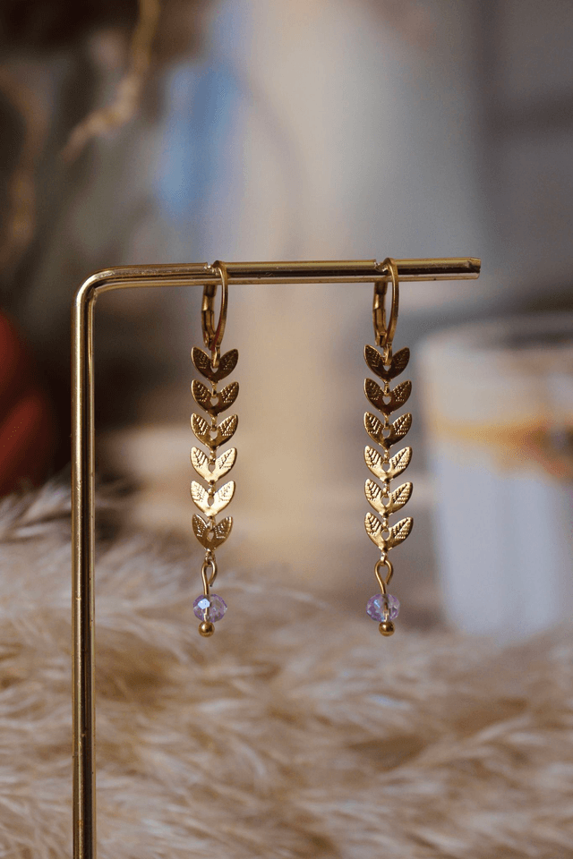 Boucles d’oreilles feuilles 
