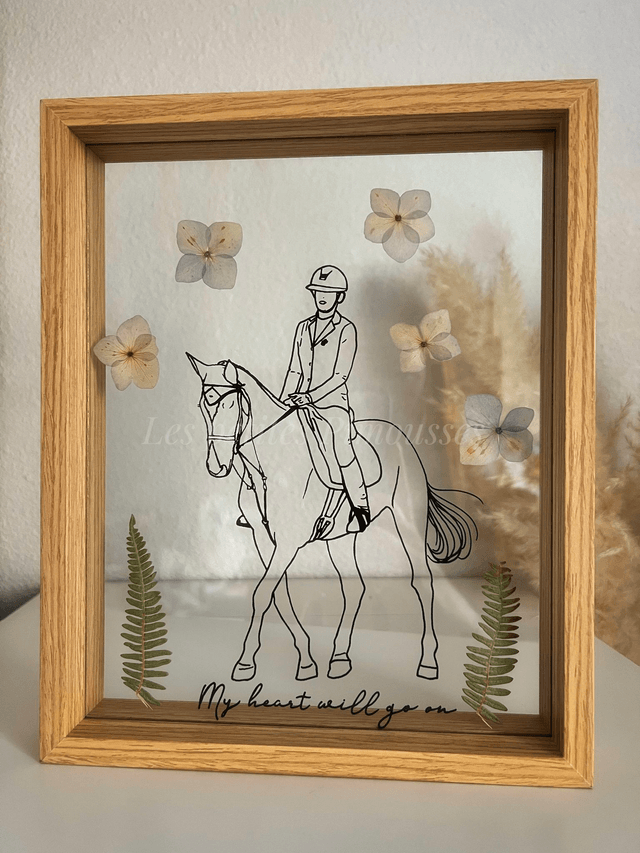 Cadre personnalisé avec fleurs séchées