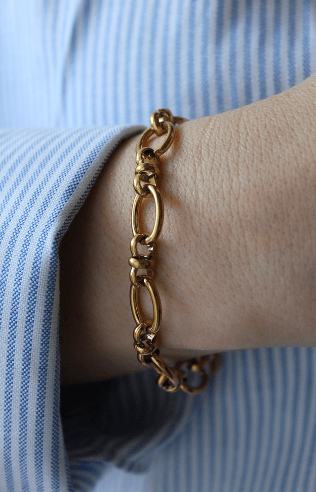 Bracelet maxi maillons doré 