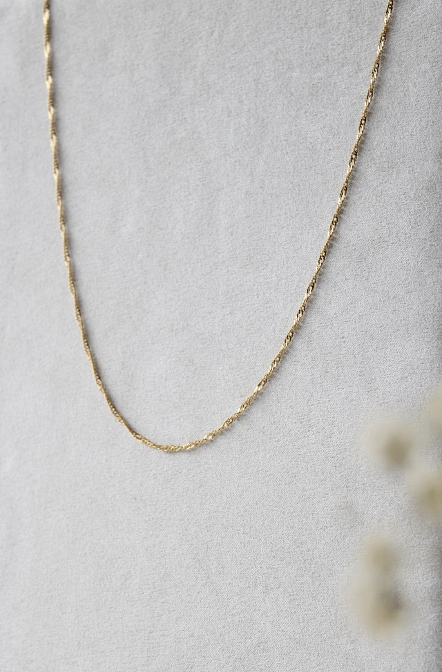 Collier de dos - torsadé et perles 