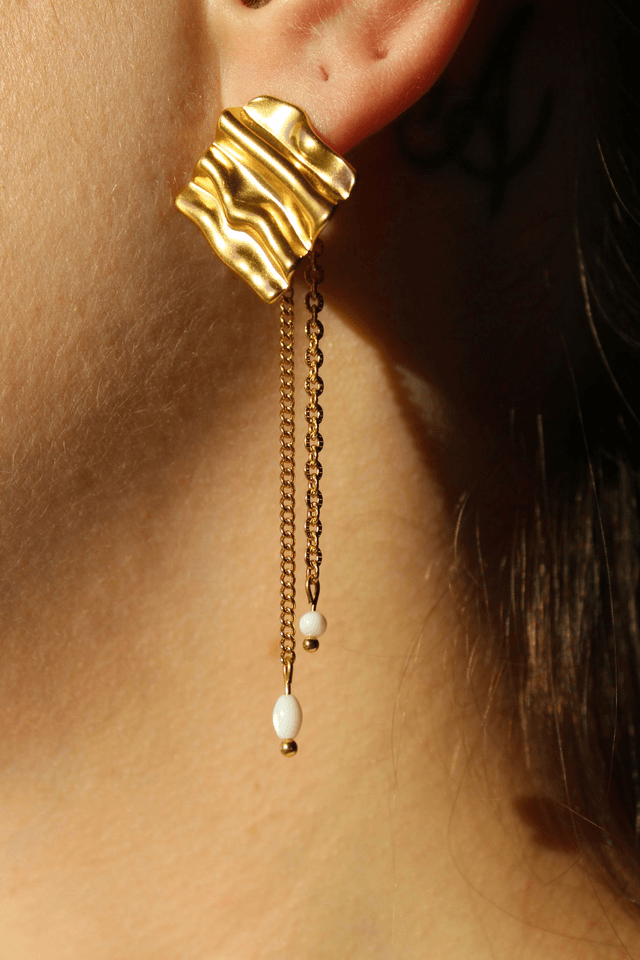 Boucles d’oreilles Onde nacrée 