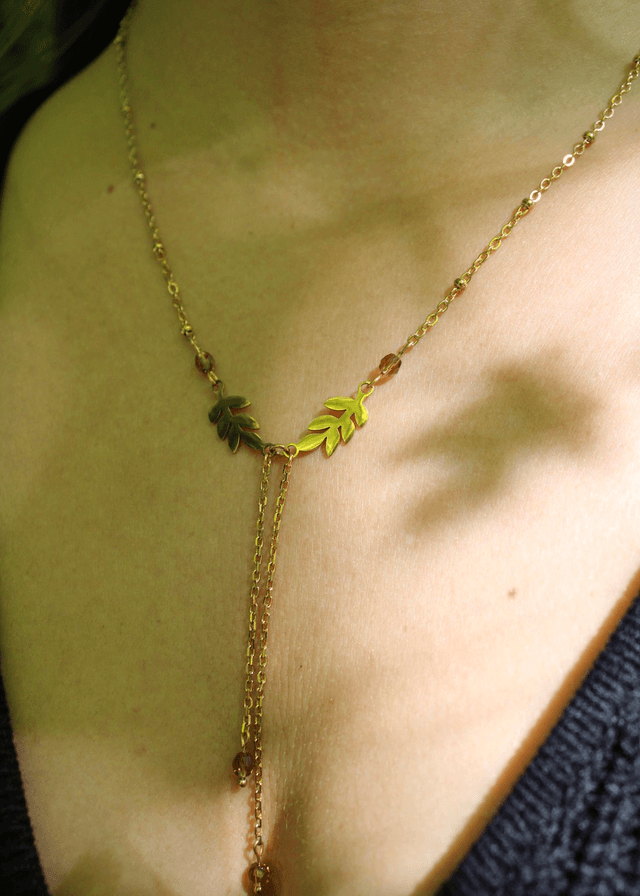 Collier feuilles 