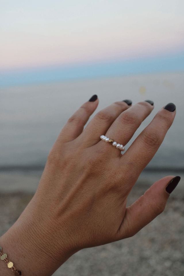 Bague perles d’eau douce 