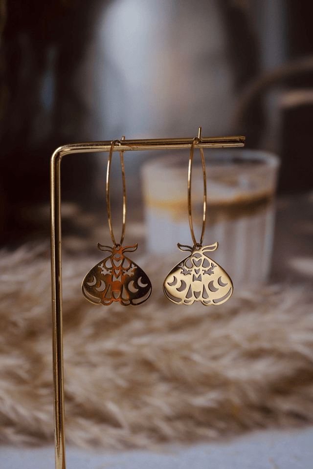 Boucles d’oreilles papillons de nuit 