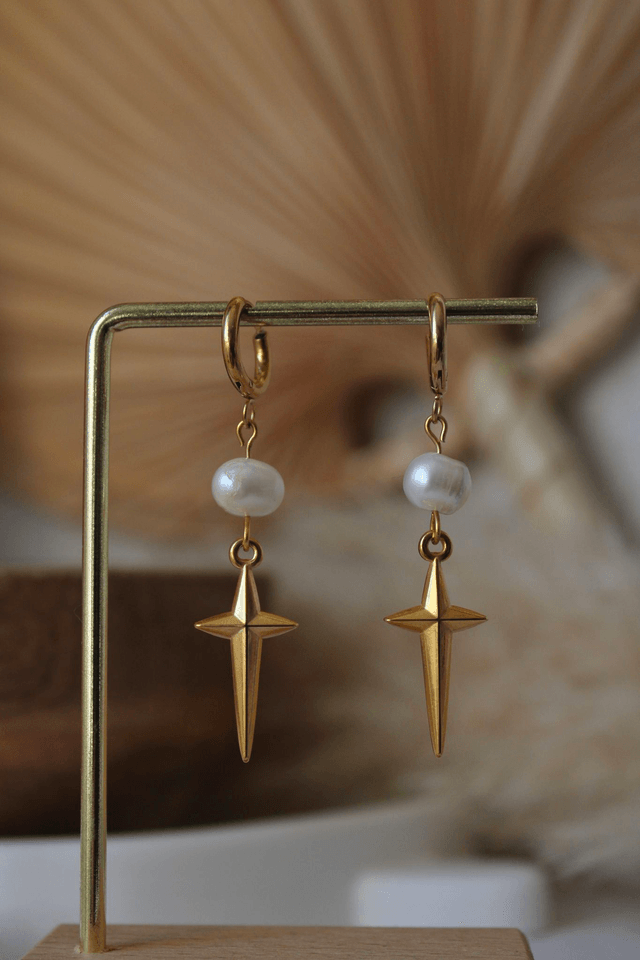 Boucles d’oreilles perle d’étoile 