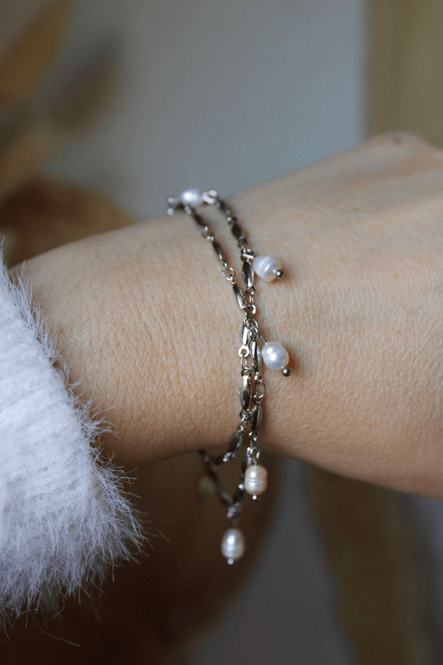 Bijou 2 en 1 perles - grain de riz 