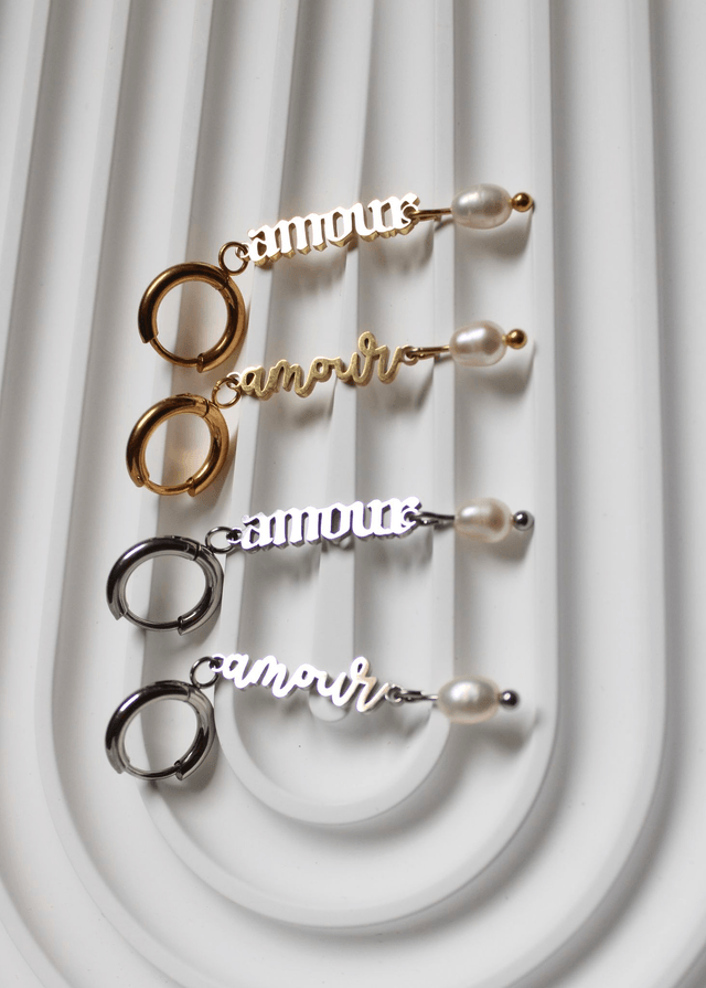 Boucles d’oreilles Amour asymétriques