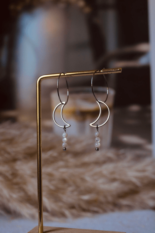 Boucles d’oreilles lune