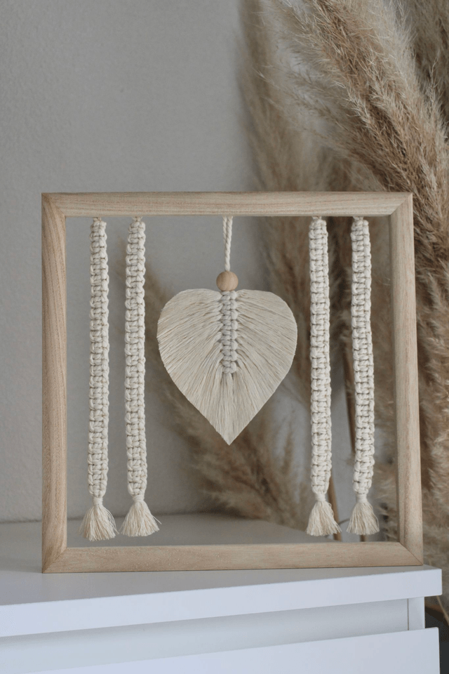 Cadre en macramé grand format personnalisable