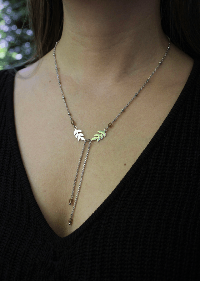 Collier feuilles 