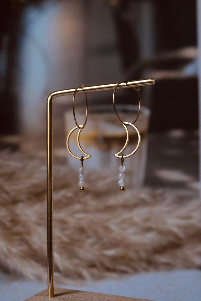 Boucles d’oreilles lune