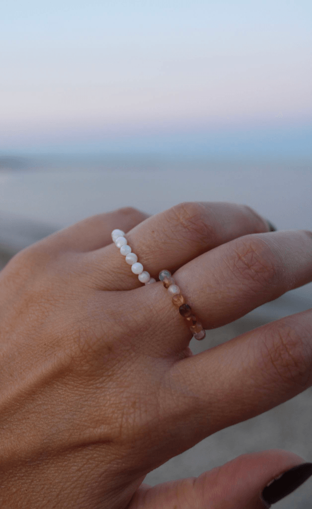 Bague Natura - perles naturelles 