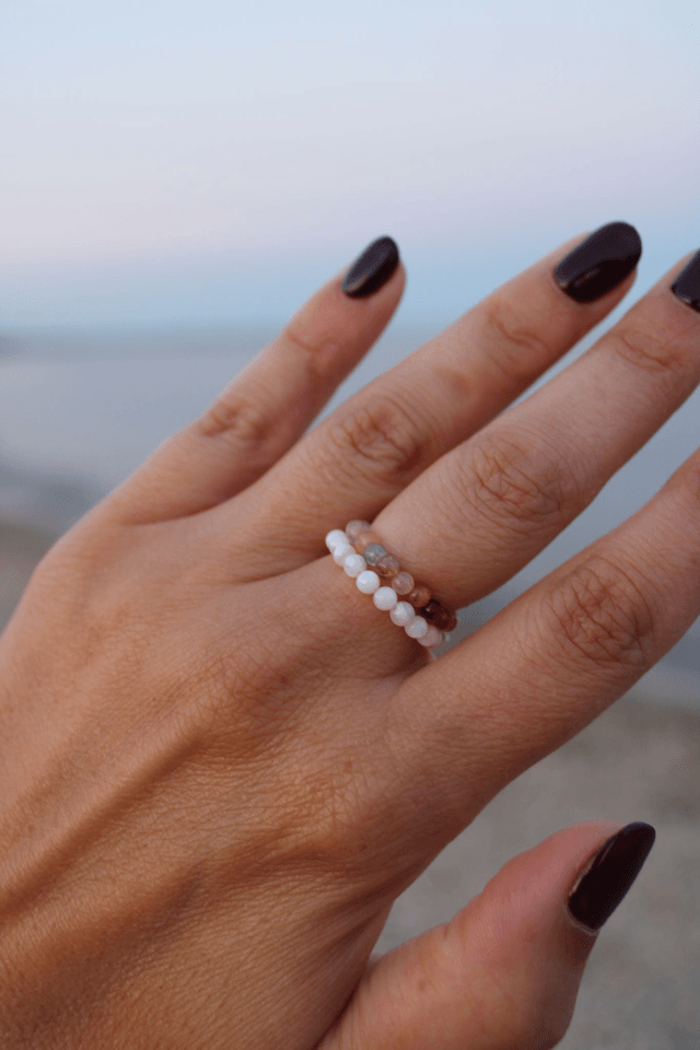 Bague Bella - perles de coquillage 