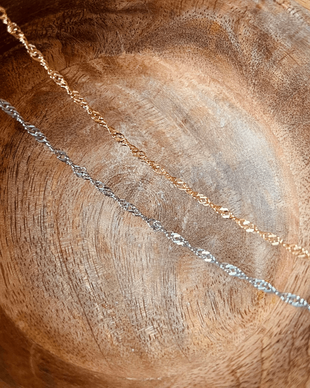 Bracelet de cheville torsadé 