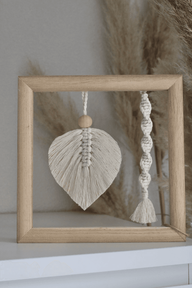 Cadre en macramé petit format personnalisable