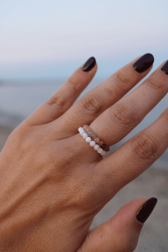 Bague Natura - perles naturelles 