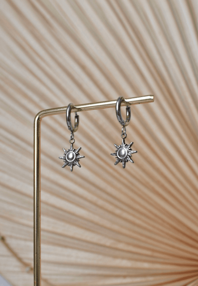 Boucles d’oreilles mini soleil - argenté 