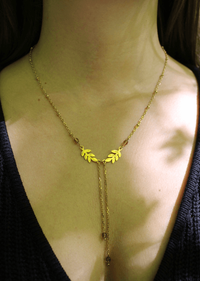 Collier feuilles 