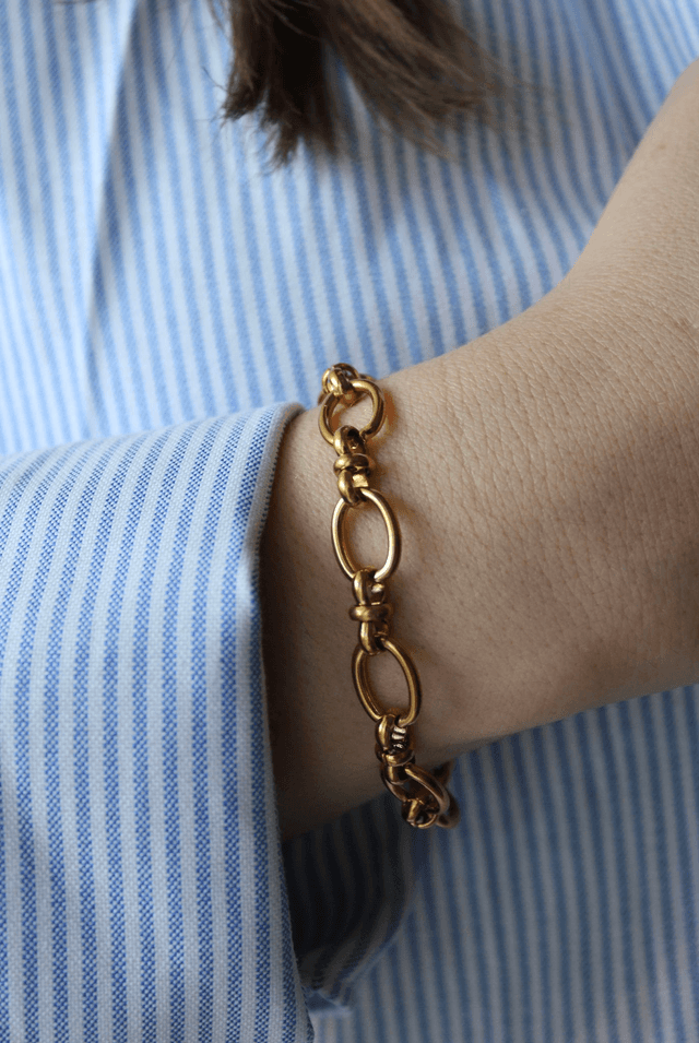 Bracelet maxi maillons doré 