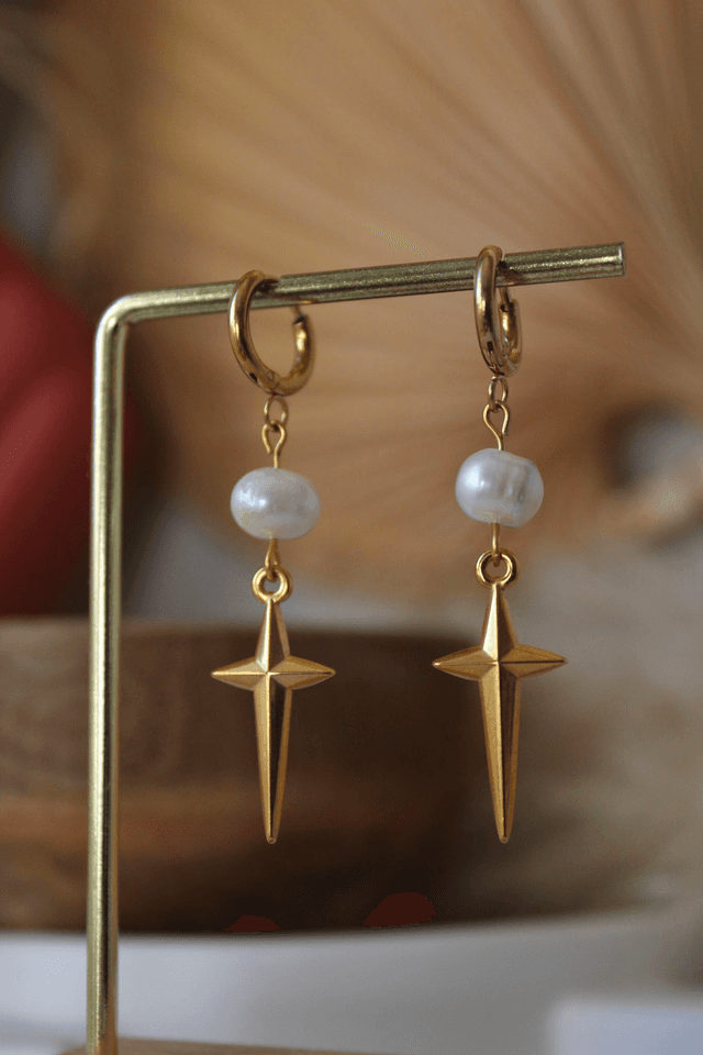 Boucles d’oreilles perle d’étoile 