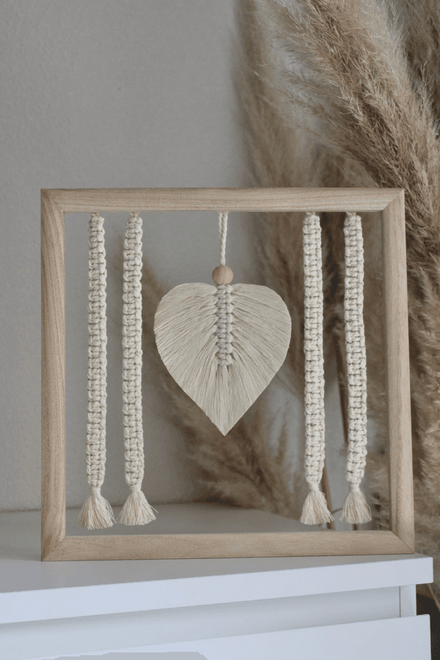 Cadre en macramé grand format personnalisable